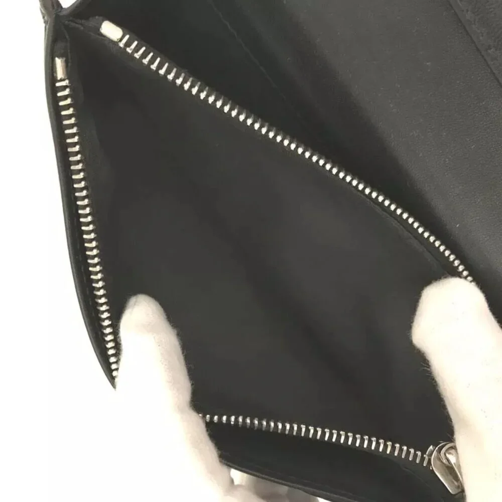 $1495 Authentic DIOR by CHRISTIAN DIOR Made in ITALY Unisex Black Leather Wallet